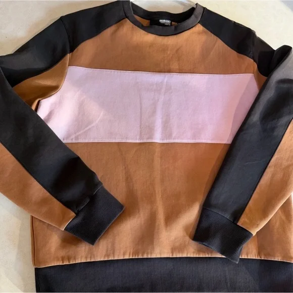 Murano Multicolor Colorblock Soft Liquid Luxury Crewneck Sweatshirt Size Large - Picture 2 of 10